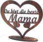 Preview: Muttertags Geschenk "Beste Mama" aus Holz in Herzform
