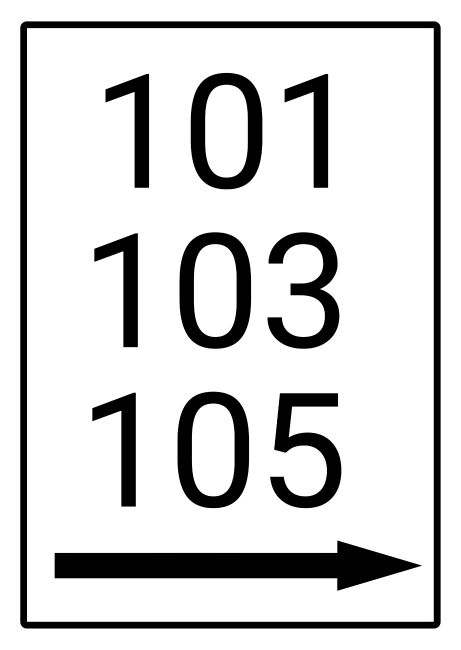 101 - 105 Wegweiser Schild smart informativ schilder selbst gestalten