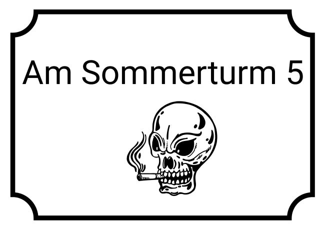 Am Sommerturm Hinweis Schild informativ auffallend schilder selbst gestalten