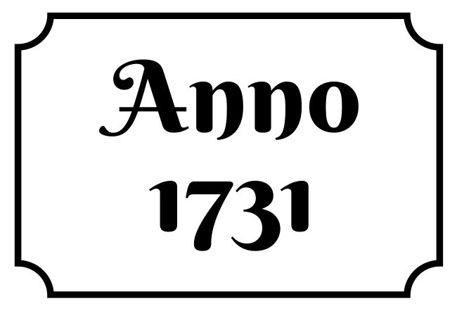 Anno 1731 Hinweis Schild informativ auffallend schilder selbst gestalten