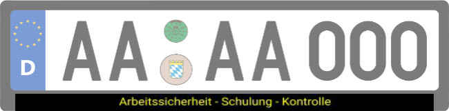 Arbeitssicherheit Kennzeichenhalter Schild informativ auffallend schilder selbst gestalten