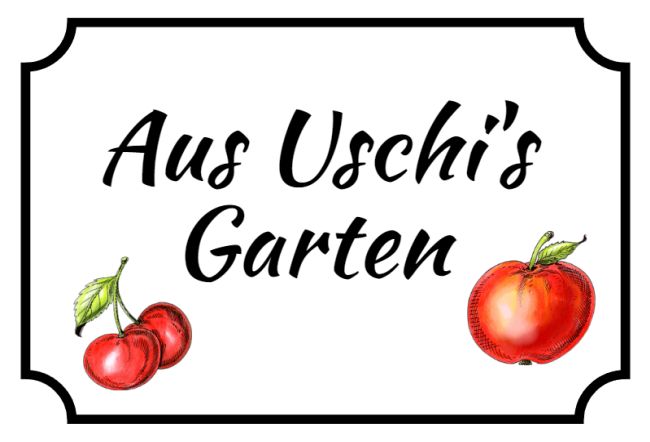 Aus Uschis Garten Privat-Pakete Schild spritzig informativ schilder selbst gestalten