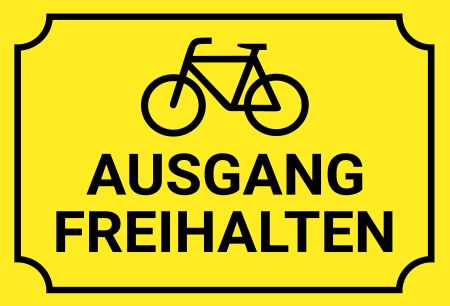 AUSGANG FREIHALTEN Hinweis Schild informativ auffallend schilder selbst gestalten