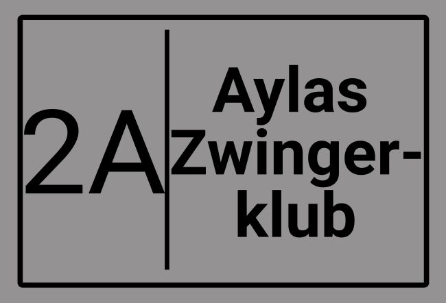 Aylas Zwinger-Klub Hinweis Schild informativ schilder selbst gestalten