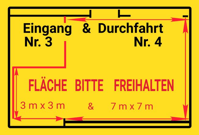 Bitte freihalten Hinweis Schild smart kreativ informativ auffallend schilder selbst gestalten