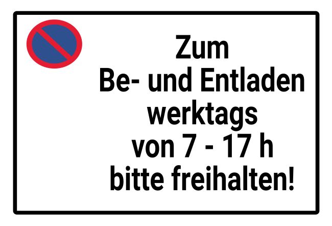 Bitte freihalten Parken-Verkehr Schild informativ auffallend schilder selbst gestalten