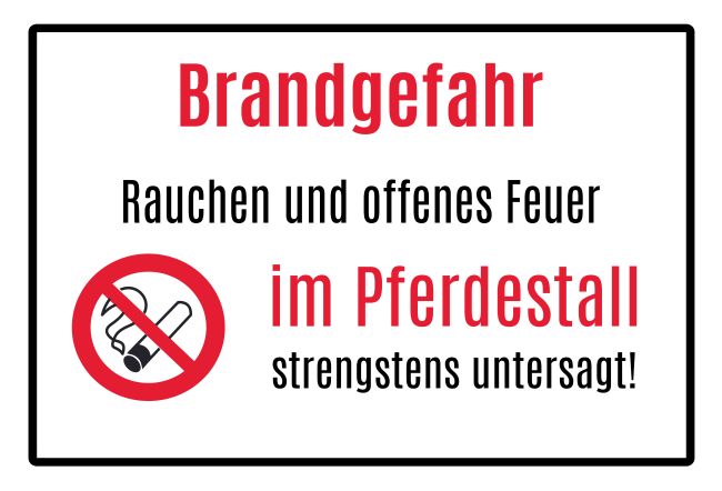 Brandgefahr Hinweis Schild smart informativ auffallend schilder selbst gestalten