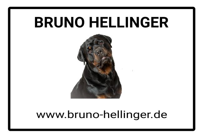 Bruno Hellinger Hunde Schild smart informativ schilder selbst gestalten