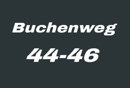 Buchenweg 44-46 Strassen-Hausnummern Schild informativ auffallend schilder selbst gestalten