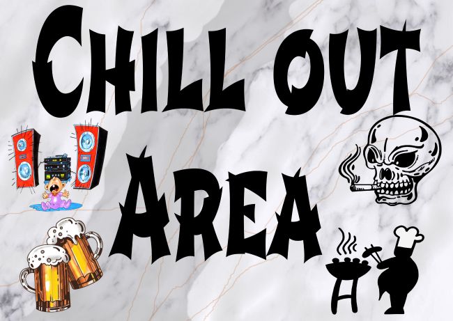 Chill Out Hinweis Schild smart spannend bunt kreativ spritzig informativ auffallend lustig schilder selbst gestalten