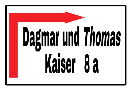 Dagmar und Thomas Wegweiser Schild kreativ informativ auffallend schilder selbst gestalten