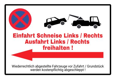 Einfahrt Schneise Links Parken-Verkehr Schild kreativ informativ auffallend nachdrücklich schilder selbst gestalten