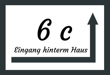 Eingang hinterm Haus Wegweiser Schild kreativ informativ auffallend schilder selbst gestalten