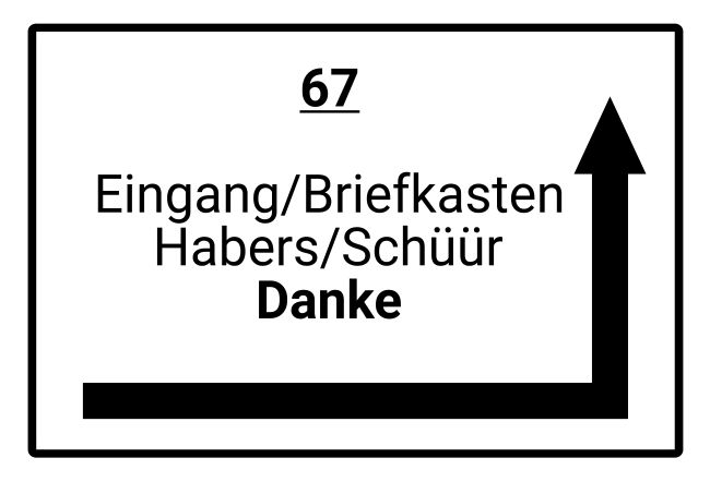 Eingang Wegweiser Schild smart informativ schilder selbst gestalten