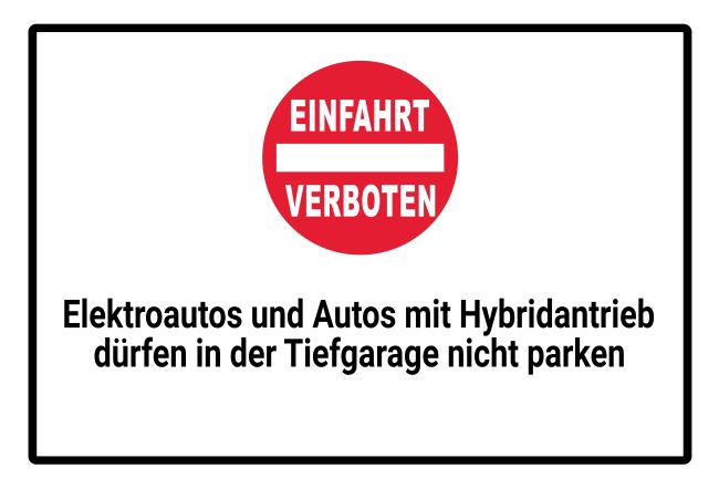 Elektroautos Parken-Verkehr Schild informativ auffallend nachdrücklich schilder selbst gestalten