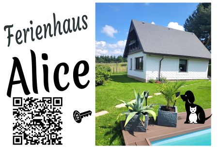 Ferienhaus Alice Firma Schild bunt kreativ informativ auffallend schilder selbst gestalten