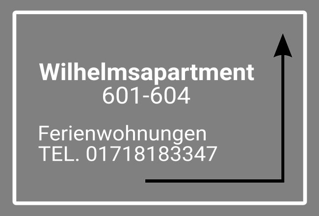 Ferienwohnung Hinweis Schild informativ auffallend schilder selbst gestalten