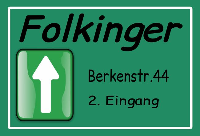 Selbst gestalten / beschriften Wegweiserschild Folkinger – 588123