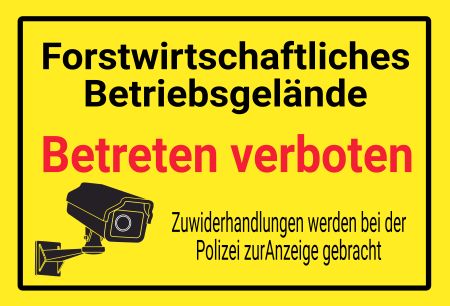 Fortschwirtschaftliches Betriebsgelände Warnung-Zutrittverboten Schild kreativ informativ auffallend schilder selbst gestalten