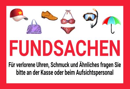 FUNDSACHEN Hinweis Schild smart kreativ spritzig informativ auffallend schilder selbst gestalten