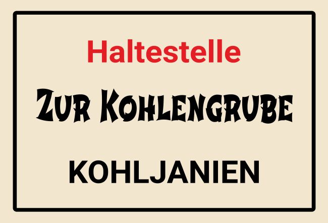 Haltestelle Hinweis Schild spritzig informativ auffallend schilder selbst gestalten