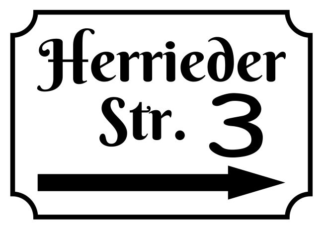 Herrieder Str. Wegweiser Schild spritzig informativ auffallend schilder selbst gestalten