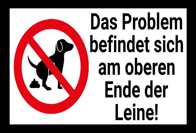 Hundekot Hinweis Schild informativ auffallend schilder selbst gestalten