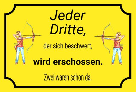 Jeder Dritte .... Privat-Pakete Schild informativ auffallend schilder selbst gestalten