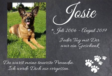 Josie Gedenktafel Schild informativ auffallend schilder selbst gestalten