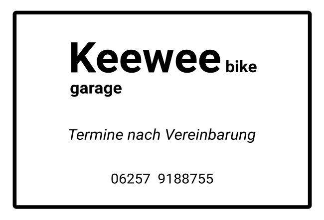 Keewee Firma Schild informativ auffallend schilder selbst gestalten