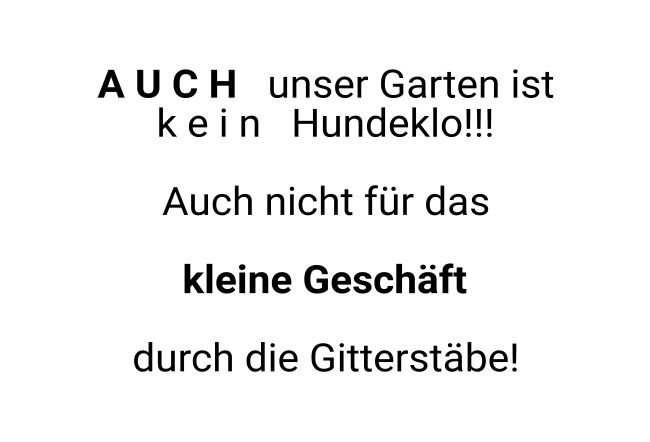 Kein Hundeklo Hinweis Schild auffallend nachdrücklich schilder selbst gestalten