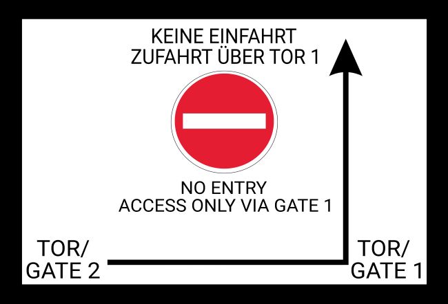 Keine Einfahrt Parken-Verkehr Schild informativ auffallend schilder selbst gestalten