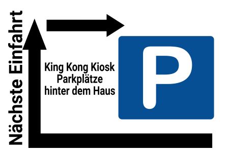 King Kong Kiosk Firma Schild kreativ informativ auffallend schilder selbst gestalten