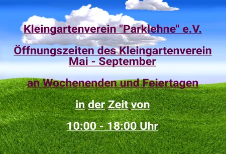 Kleingartenverein Parklehne Hinweis Schild kreativ spritzig informativ auffallend schilder selbst gestalten