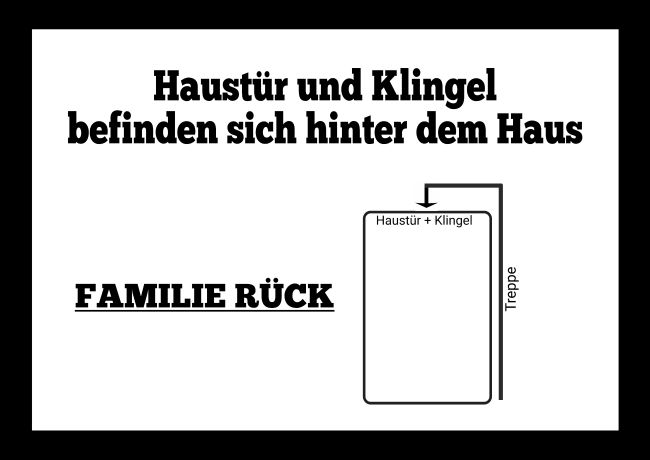 Klingel Hinweis Schild kreativ informativ auffallend schilder selbst gestalten