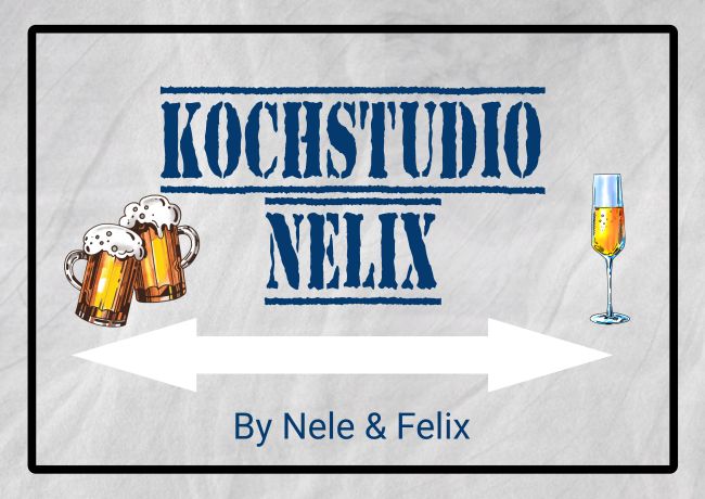 Kochstudio Nelix Hinweis Schild kreativ spritzig informativ auffallend schilder selbst gestalten