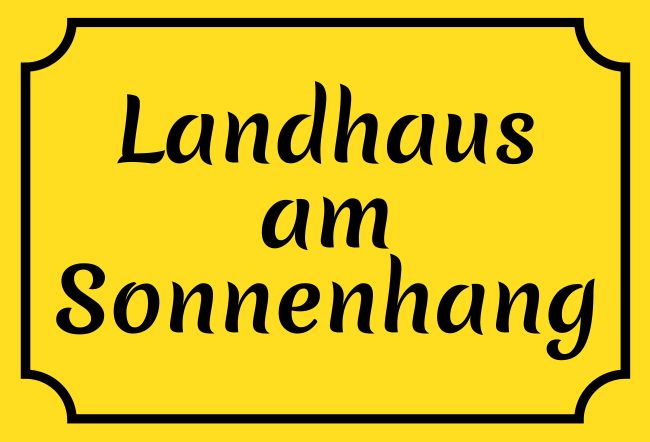 Landhaus Hinweis Schild smart informativ auffallend schilder selbst gestalten