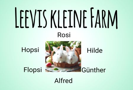 LEEVIS KLEINE FARM Tiere Schild smart kreativ spritzig informativ schilder selbst gestalten