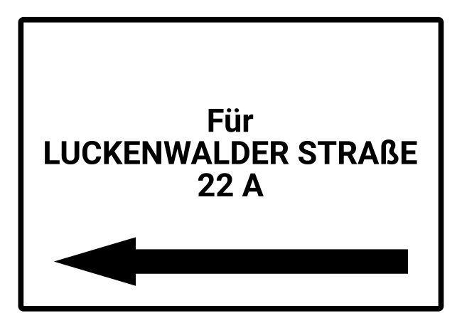 Luckenwalder Straße Wegweiser Schild informativ schilder selbst gestalten