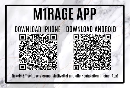 M1RAGE APP Hinweis Schild spritzig informativ auffallend schilder selbst gestalten