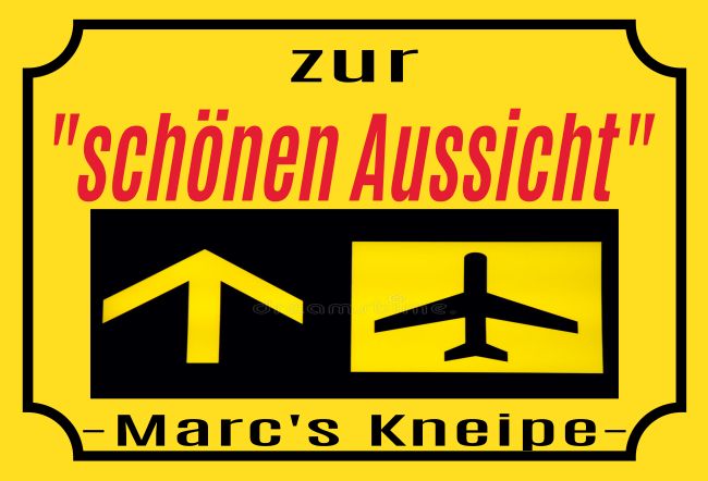 Marcs Kneipe Firma Schild smart informativ auffallend schilder selbst gestalten