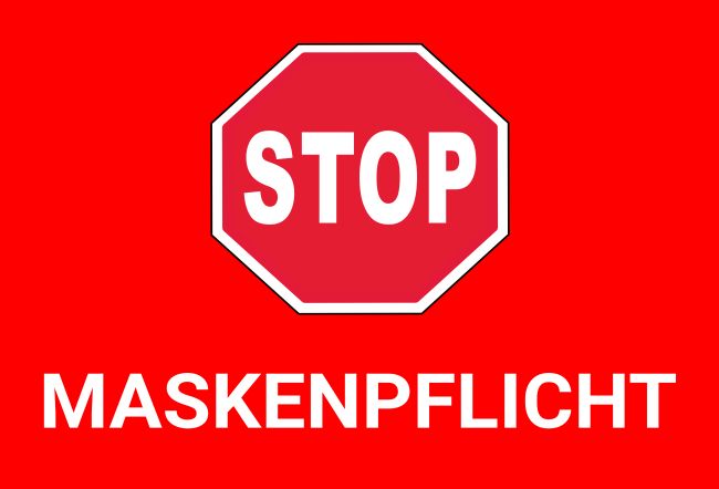 Maskenpflicht Hinweis Schild informativ auffallend schilder selbst gestalten