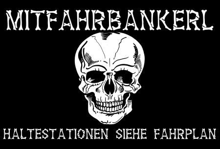 MITFAHRBANKERL Hinweis Schild spannend informativ auffallend schilder selbst gestalten