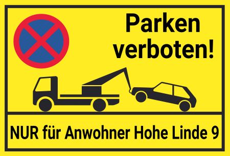 NUR für Anwohner Parken-Verkehr Schild informativ auffallend schilder selbst gestalten