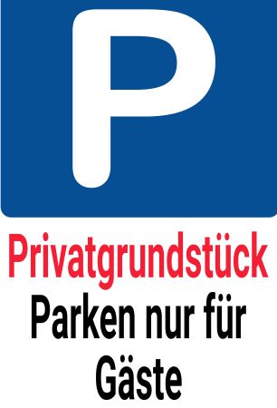 Parken nur für Gäste Parken-Verkehr Schild smart kreativ informativ auffallend schilder selbst gestalten