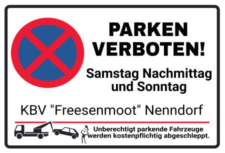 PARKEN VERBOTEN Parken-Verkehr Schild informativ auffallend nachdrücklich schilder selbst gestalten