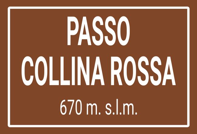 PASSO COLLINA ROSSA Hinweis Schild informativ auffallend schilder selbst gestalten