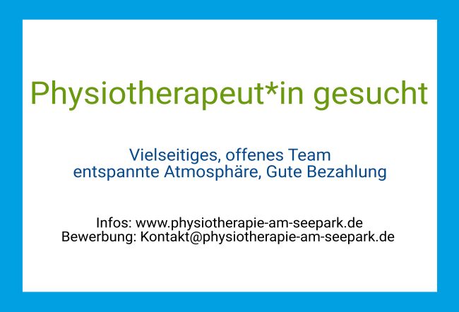 Physiotherapeut in gesucht Hinweis Schild smart informativ auffallend schilder selbst gestalten