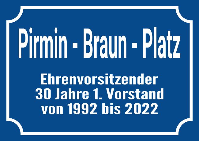 Pirmin - Braun - Platz Hinweis Schild informativ auffallend schilder selbst gestalten