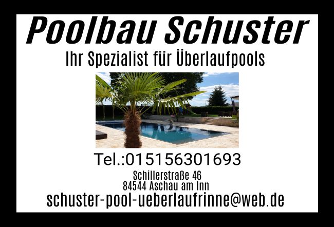 Poolbau Schuster Firma Schild kreativ informativ auffallend schilder selbst gestalten
